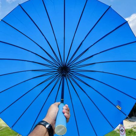 24 Ribs Premium Umbrella (Dark Blue)