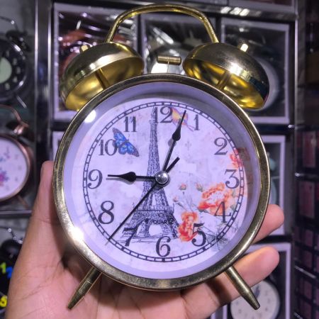 Twin Bell Alarm Clock - Golden Paris