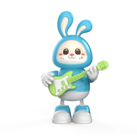 Dancing Rabbit Guitarist Toy with music - Blue