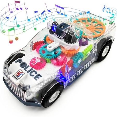 Transparent police Toy Car