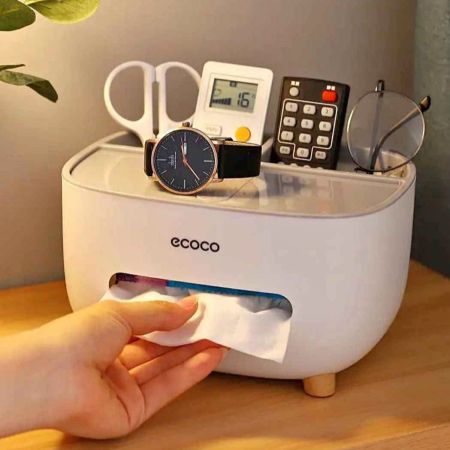 Ecoco Multifunctional Tissue Box Organizer