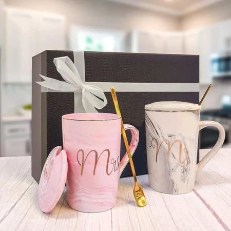 2Pcs Premium  Couple Coffee Mug Set