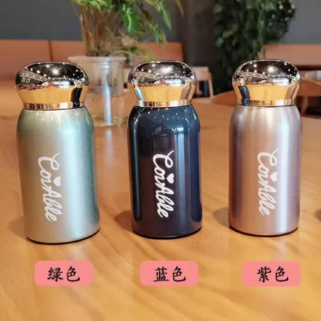 Mini Travel Bottle with Shiny Steel Lid