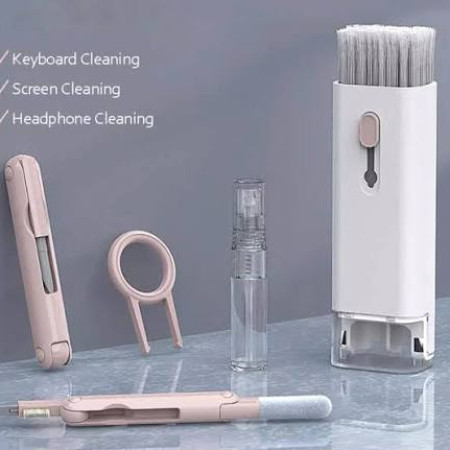 7-in-1 Computer Keyboard Cleaner Brush Kit – Earphone Cleaning Pen & Keycap Puller Set