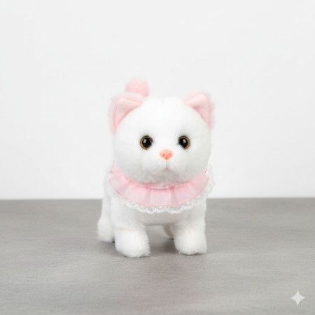 Cute Walking Play Pet Kids Electronic Plush Cat Toy , (Pink)