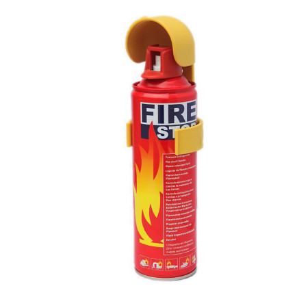 Fire Stop Portable Fire Extinguisher Spray (1000ml) with Wall Mount Holder