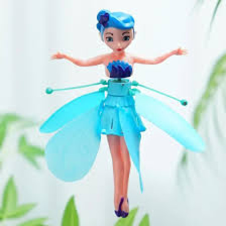 Magic Flying Fairy Sensor Doll – Hand Control Flying Princess Toy-blue